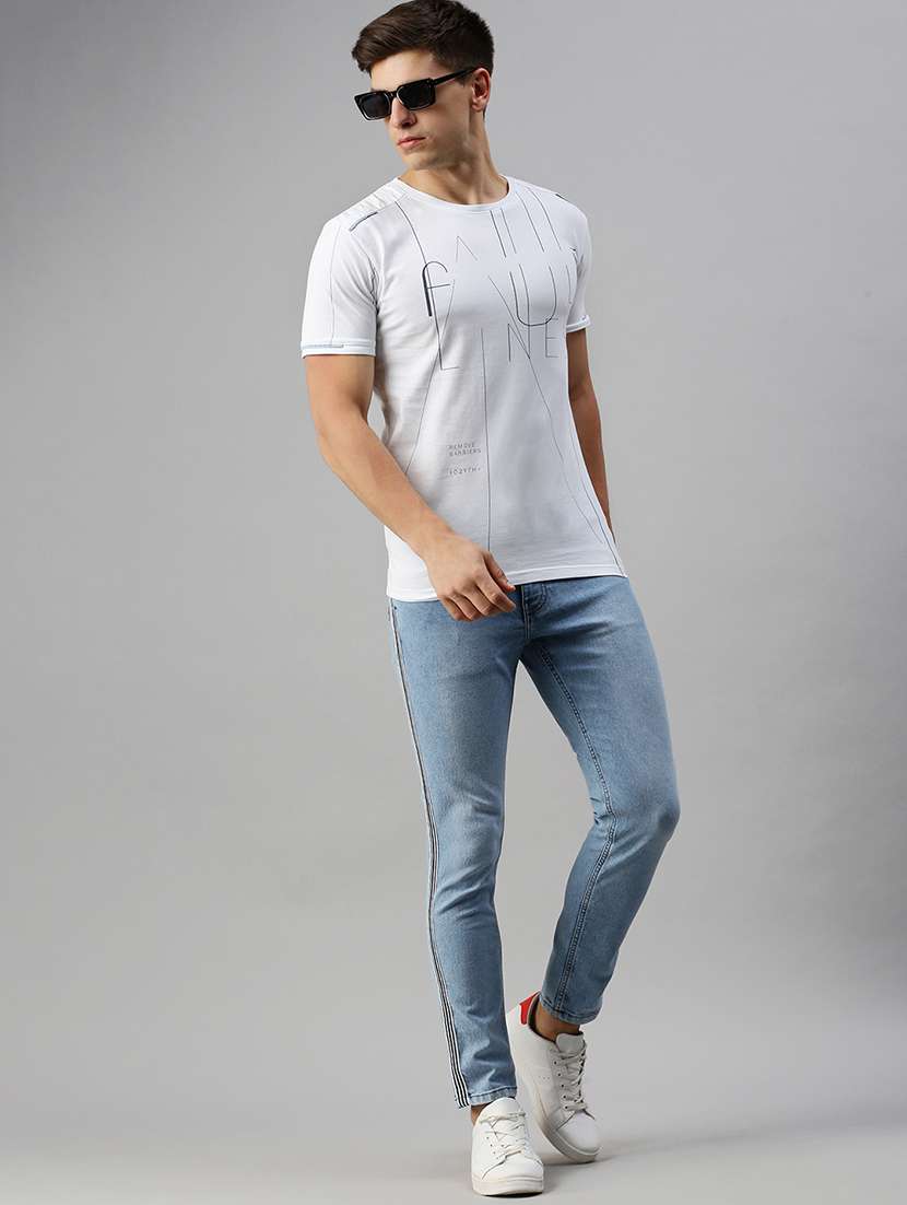 men printed short sleeve slim fit t-shirt - 22505188 -  Standard Image - 5