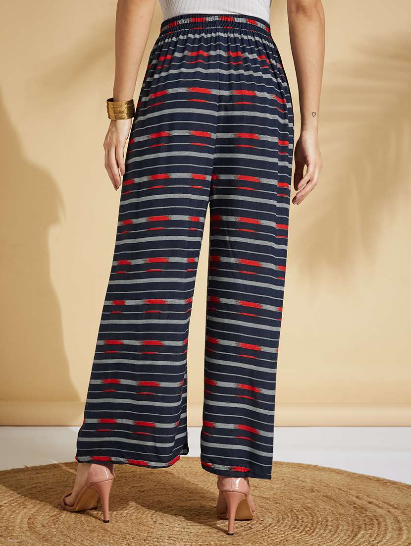 women printed mid rise relaxed fit palazzo - 22505232 -  Standard Image - 3