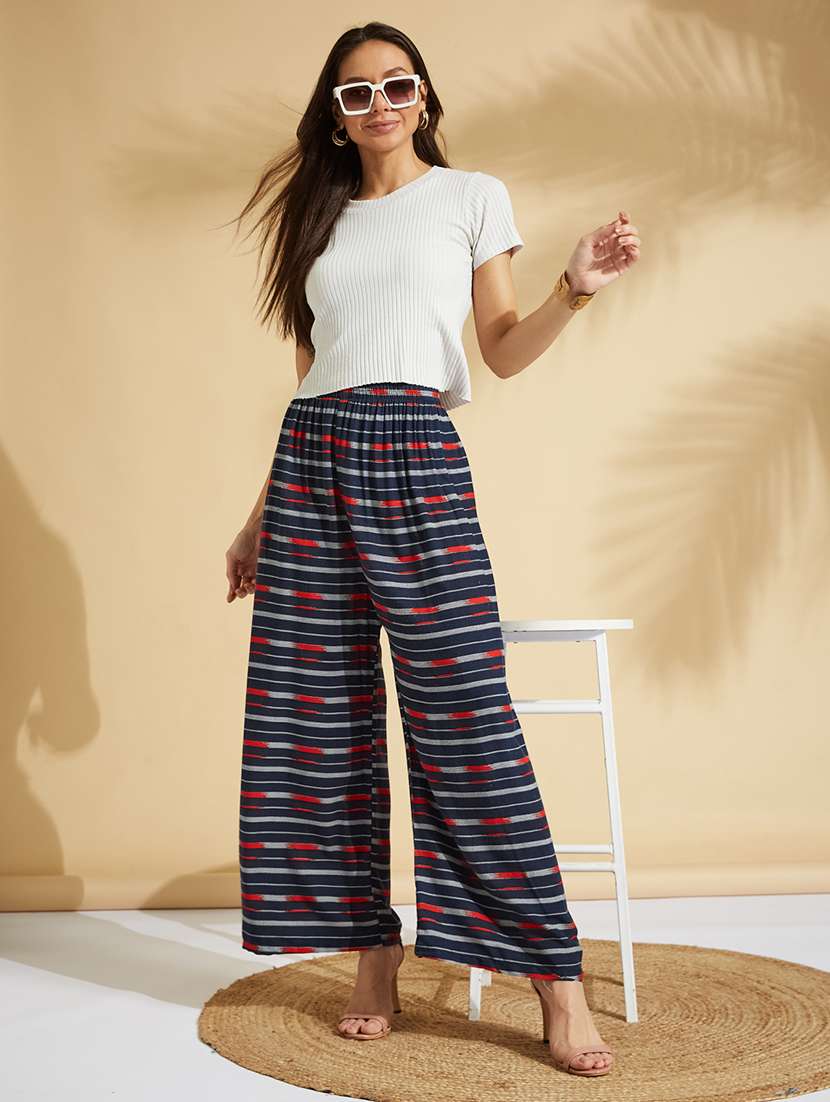 women printed mid rise relaxed fit palazzo - 22505232 -  Standard Image - 5