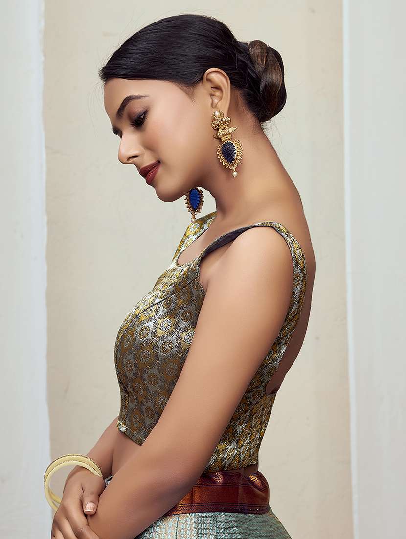 women self design sleeveless stitched blouse - 22505301 -  Standard Image - 3