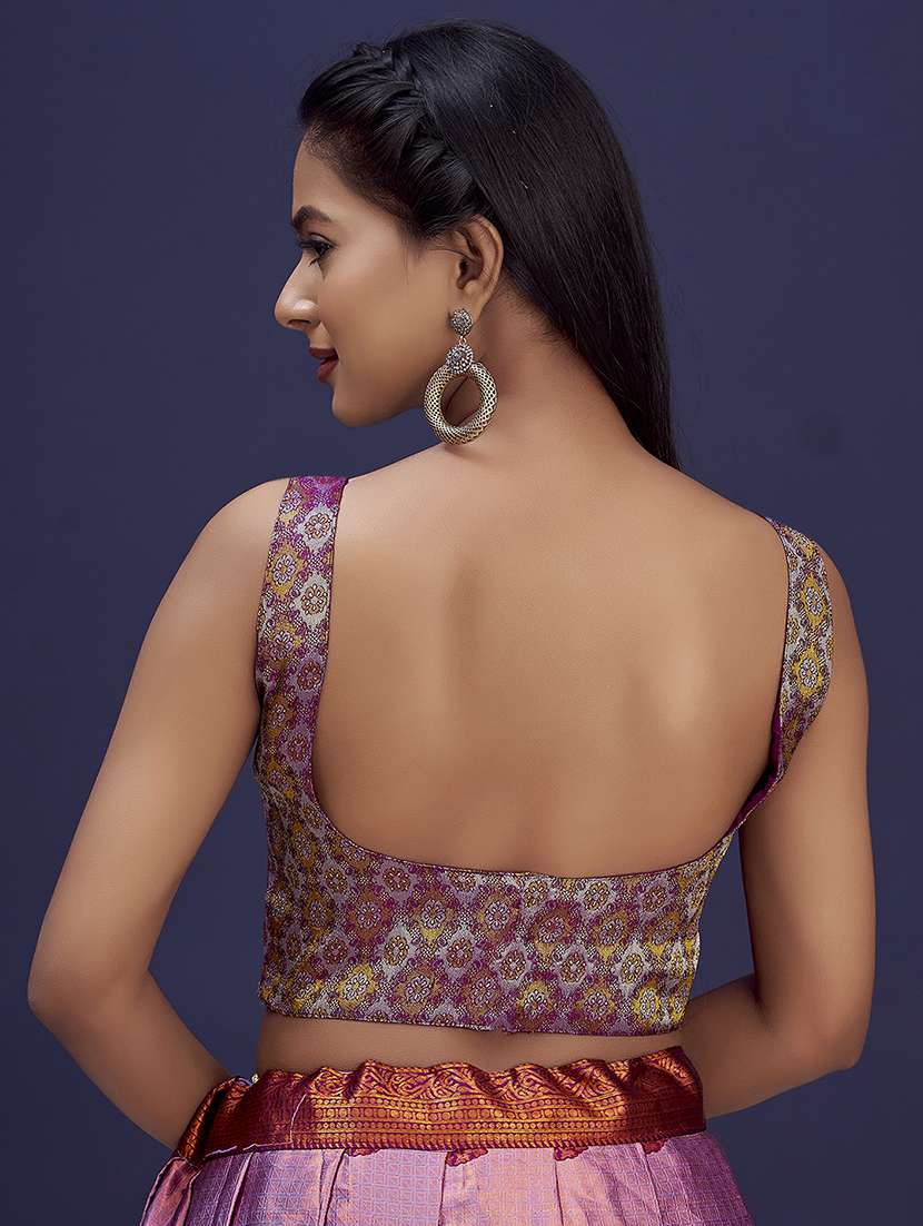 women self design sleeveless stitched blouse - 22505303 -  Standard Image - 3