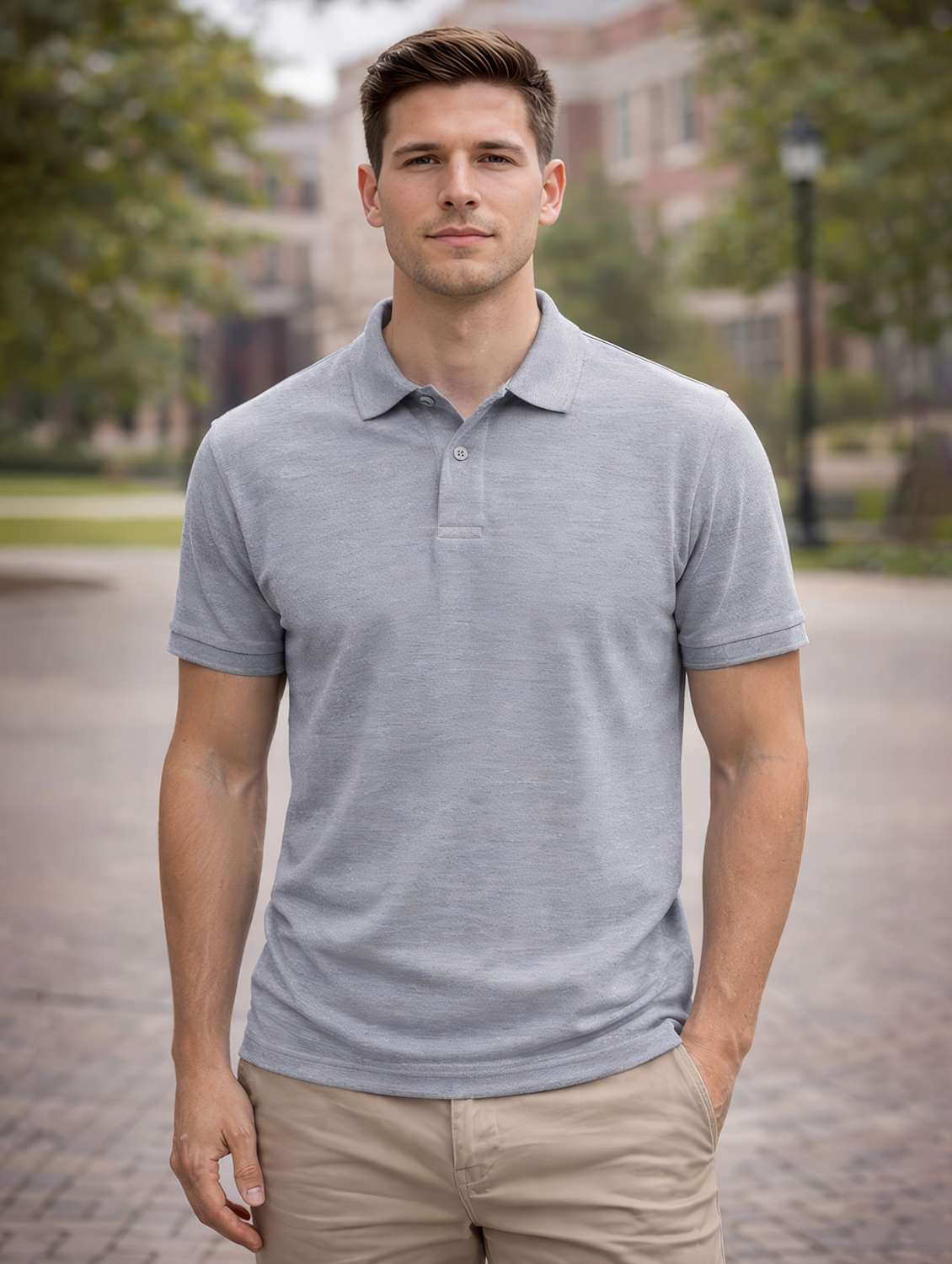 men solid short sleeve regular fit polo t-shirt