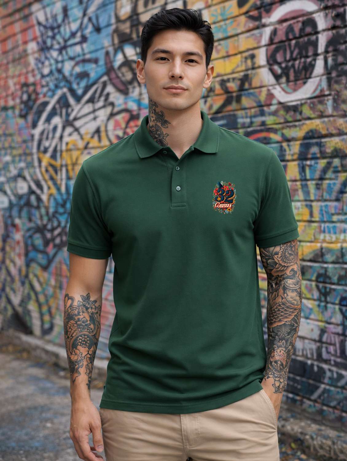 men logo print short sleeve regular fit polo t-shirt