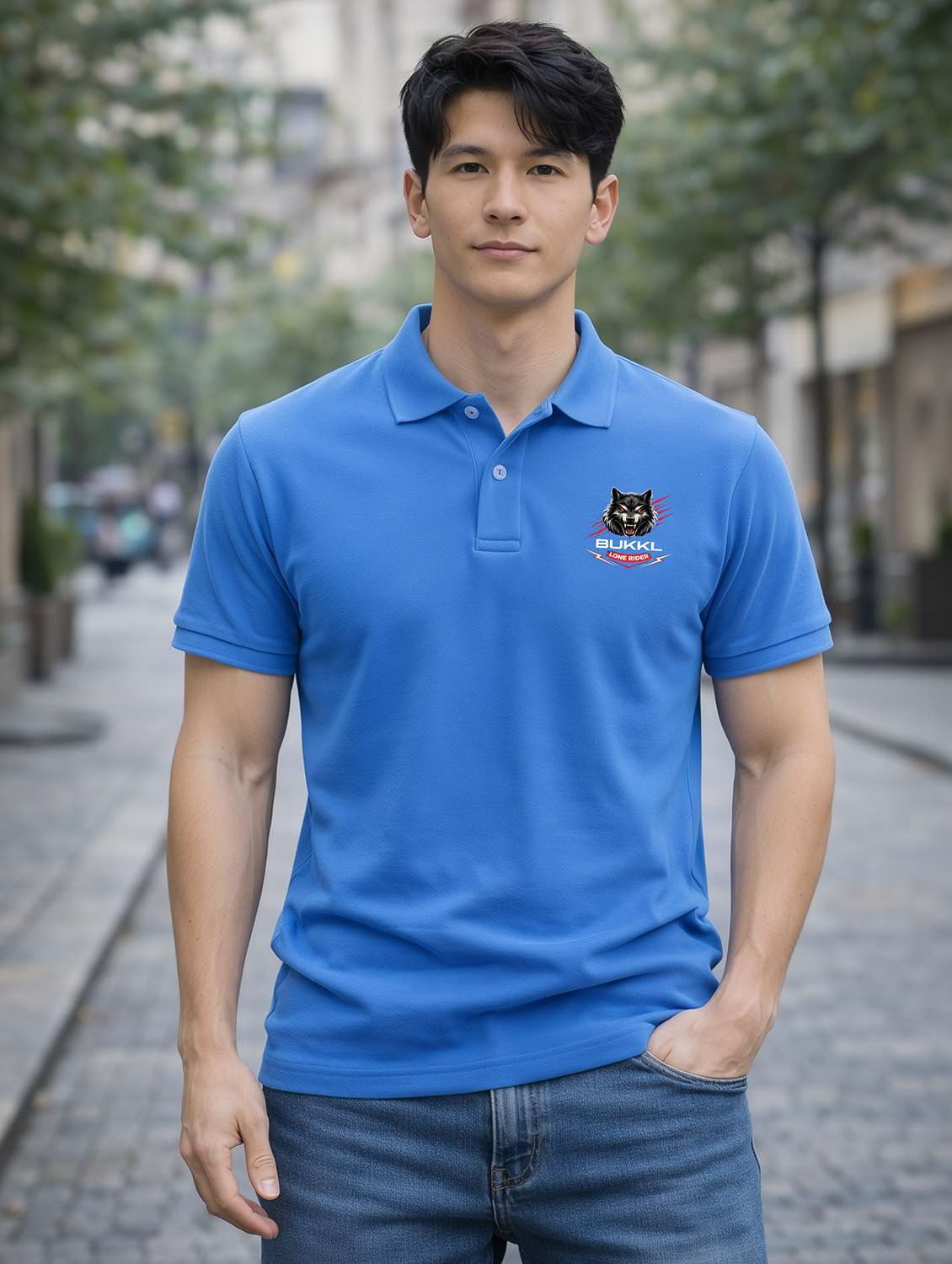 men logo print short sleeve regular fit polo t-shirt