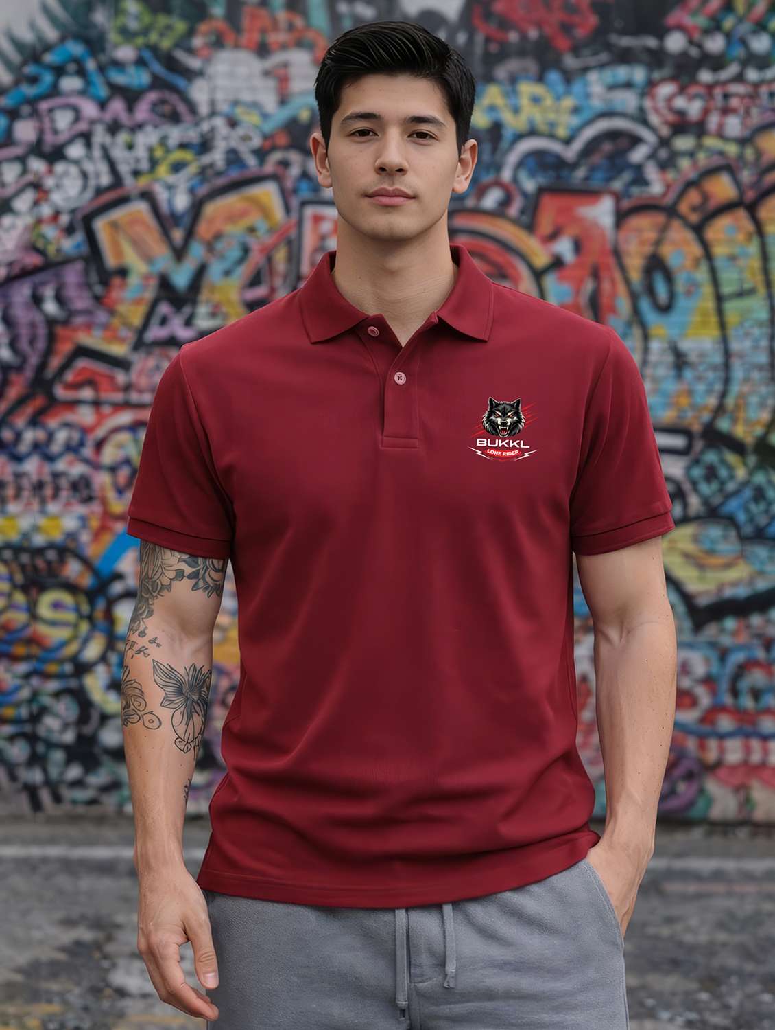 men logo print short sleeve regular fit polo t-shirt