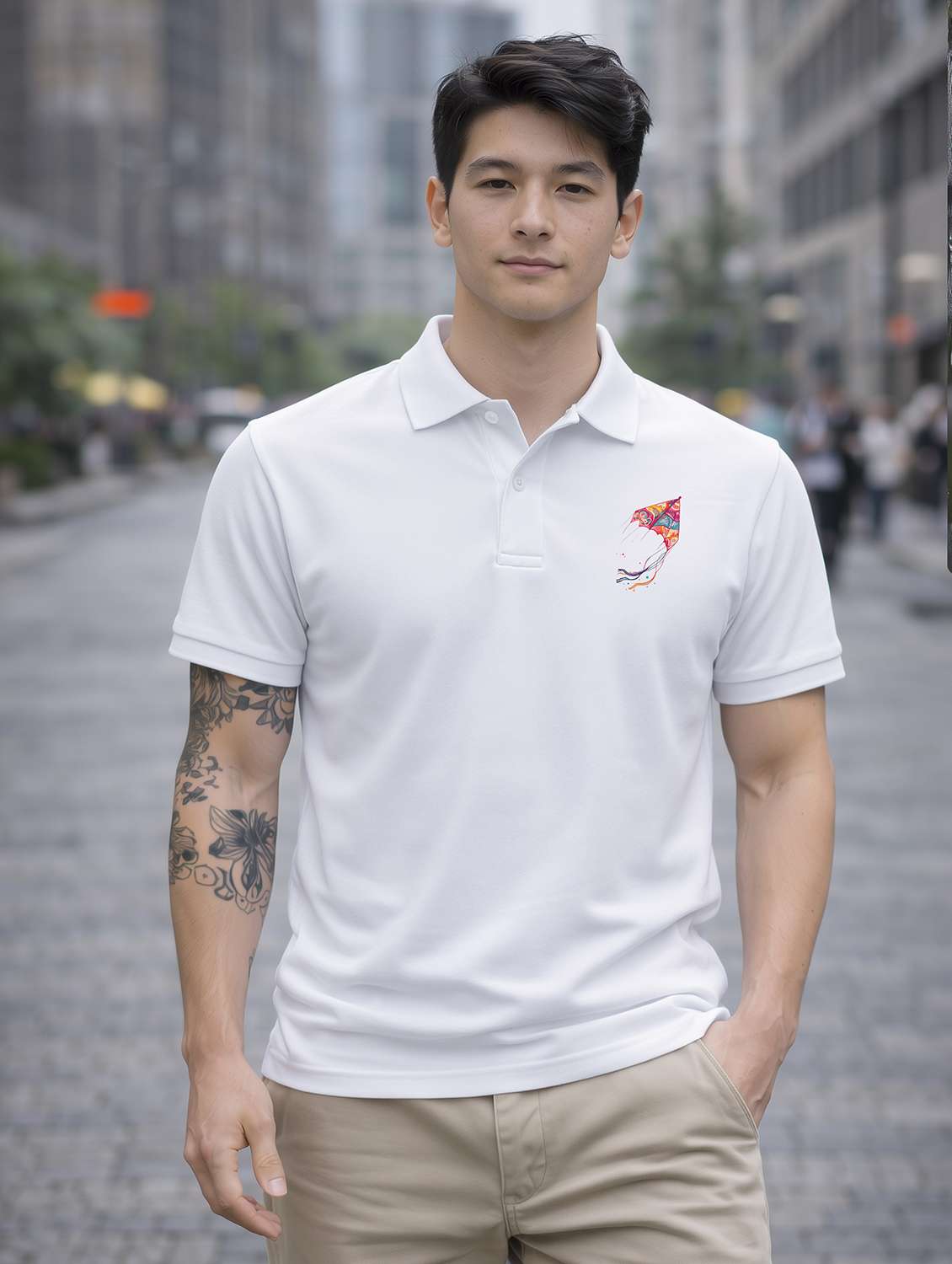 men logo print short sleeve regular fit polo t-shirt