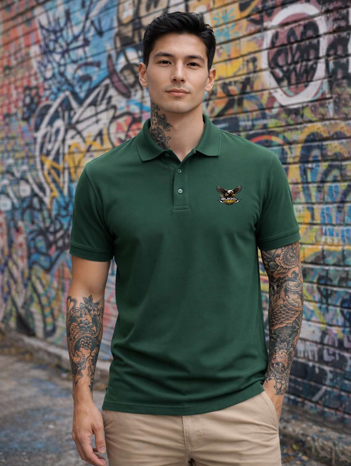 men logo print short sleeve regular fit polo t-shirt