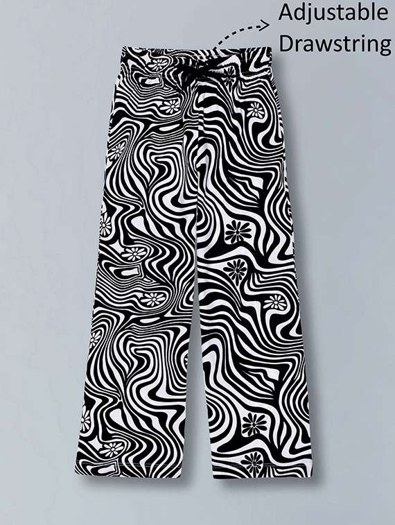 girls printed round neck top and pant twin set - 22505908 -  Standard Image - 5
