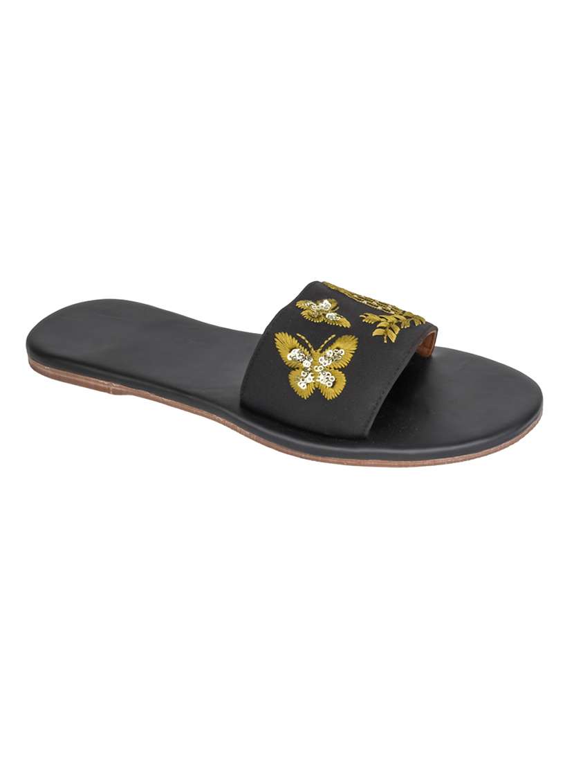 women embroidered slip on flats - 22505910 -  Standard Image - 3