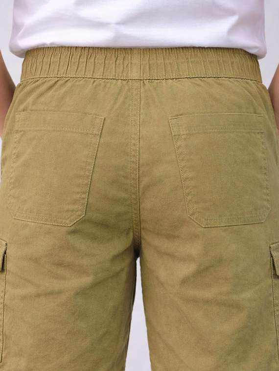 boys solid mid rise cargo shorts - 22505983 -  Standard Image - 5