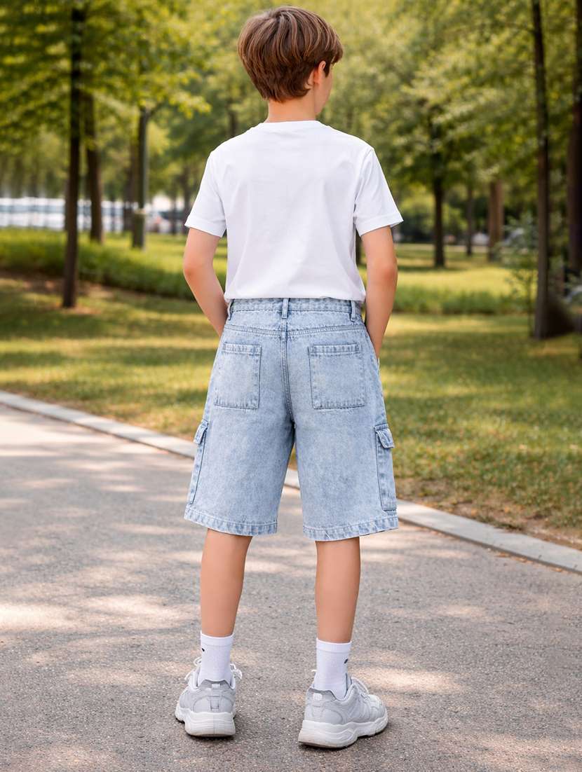 boys washed mid rise cargo shorts - 22505985 -  Standard Image - 5