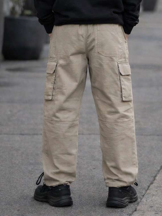 boys solid mid rise cargo pant - 22505987 -  Standard Image - 3