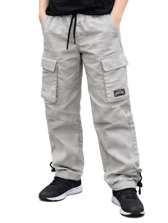 boys solid mid rise cargo pant