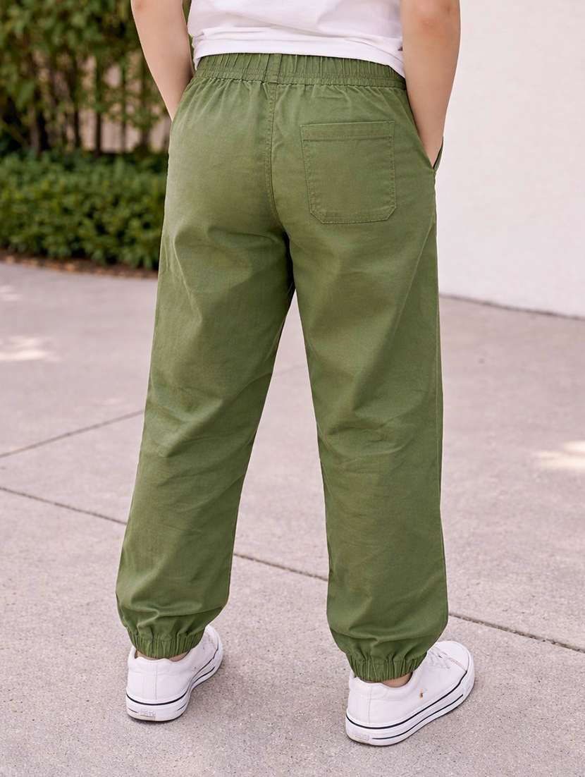 boys solid mid rise cargo pant - 22505992 -  Standard Image - 3