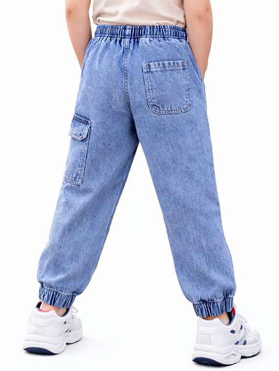 boys washed mid rise jogger fit cargo pant - 22505995 -  Standard Image - 3