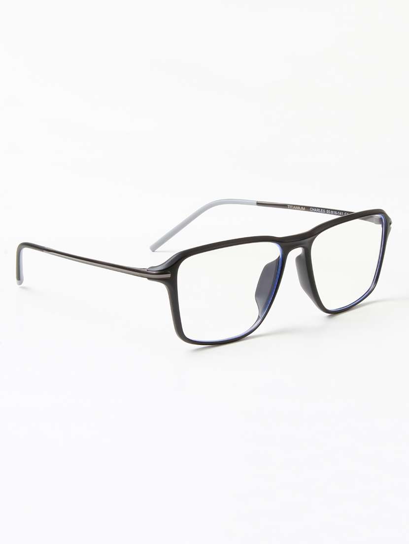 Ted Smith Unisex Rectangle Black Full Rim Frames - 22507666 -  Standard Image - 3