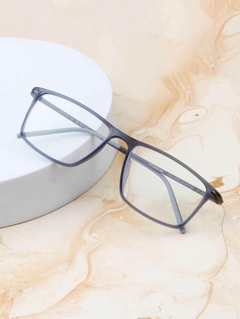 ted smith unisex rectangle blue full rim frames