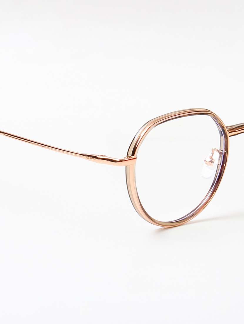 ted smith unisex metal round silver full rim frames - 22507681 -  Standard Image - 5