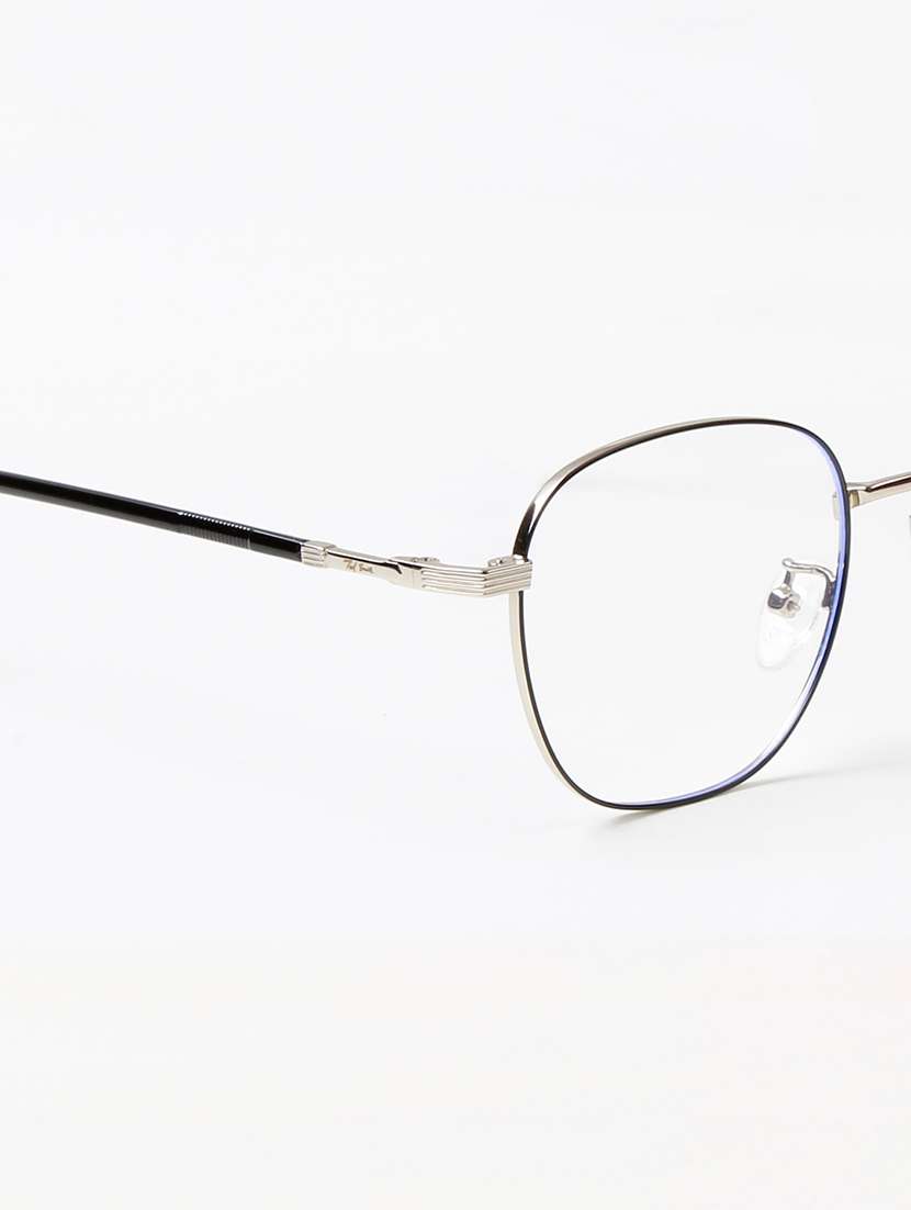 ted smith unisex metal square silver-black full rim frames - 22507683 -  Standard Image - 5