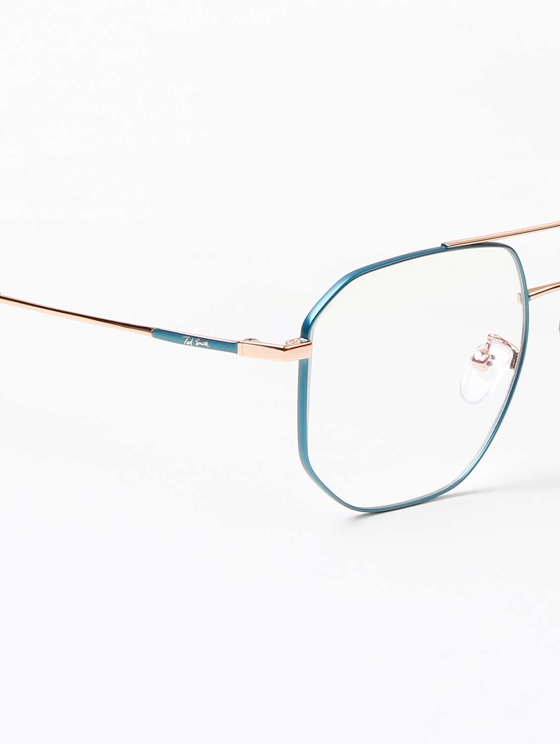 ted smith unisex metal aviator blue-gold full rim frames - 22507688 -  Standard Image - 5