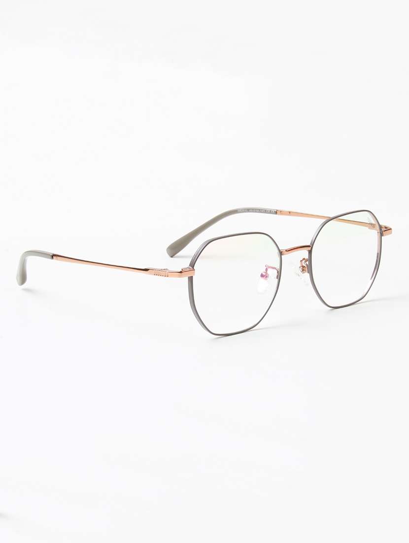 ted smith unisex titanium octagon gold-grey full rim frames - 22507692 -  Standard Image - 3