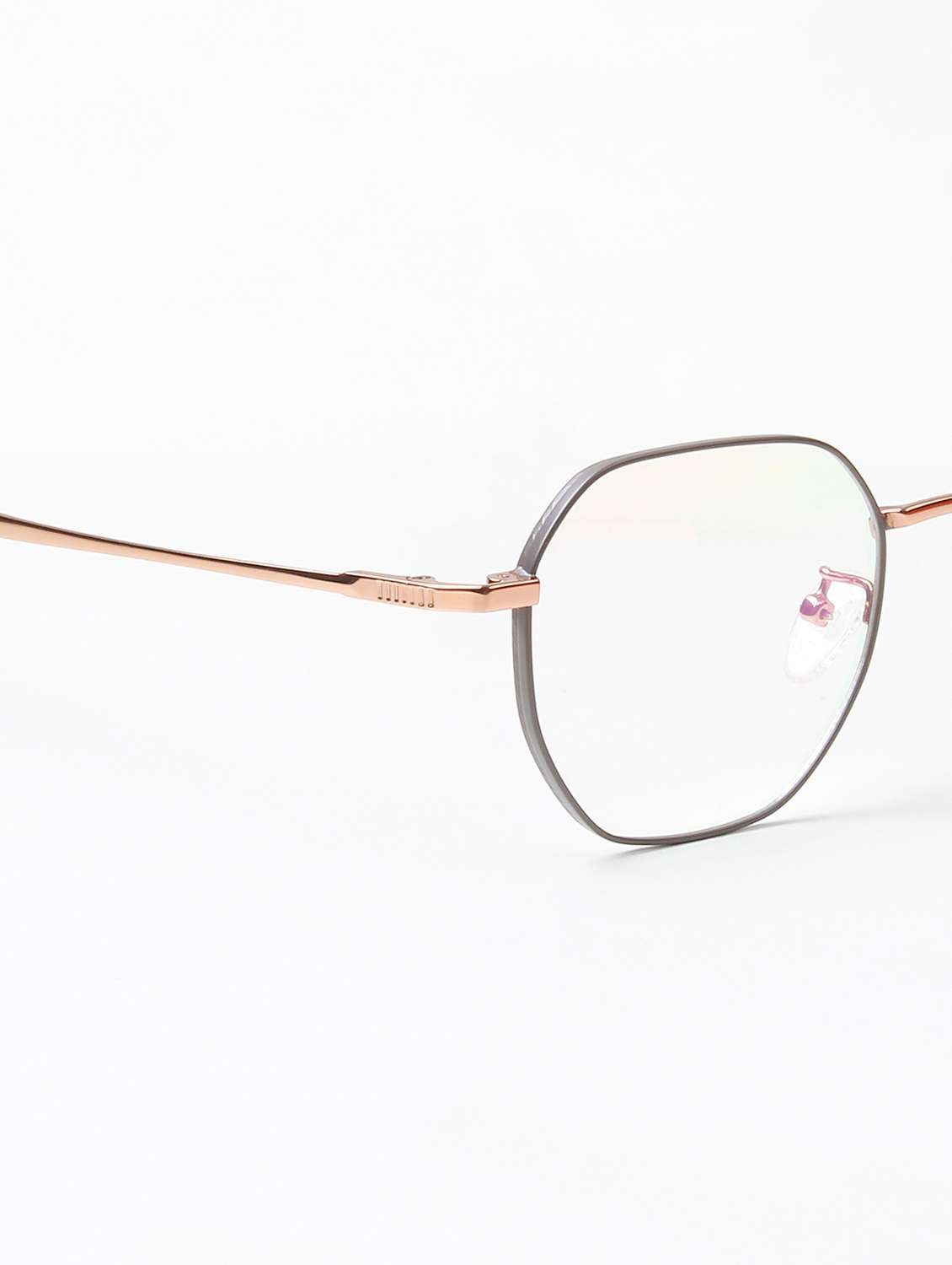 ted smith unisex titanium octagon gold-grey full rim frames - 22507692 -  Standard Image - 5