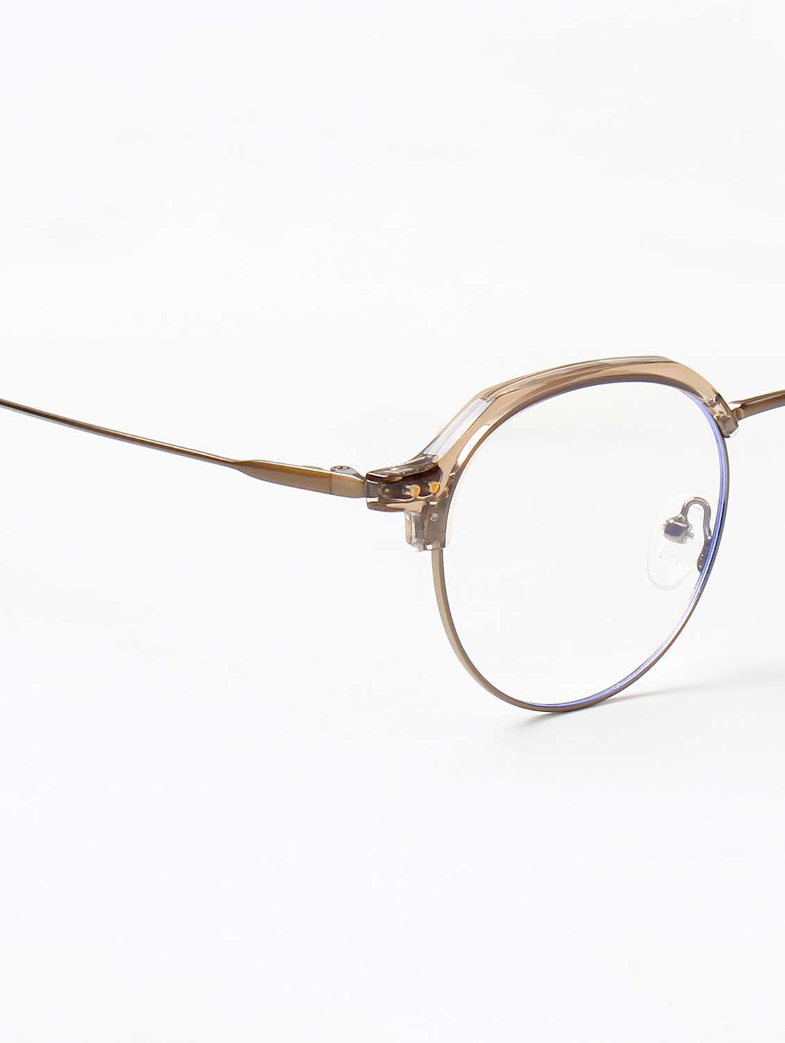 ted smith unisex titanium clubmaster steel-brown full rim frames - 22507695 -  Standard Image - 5