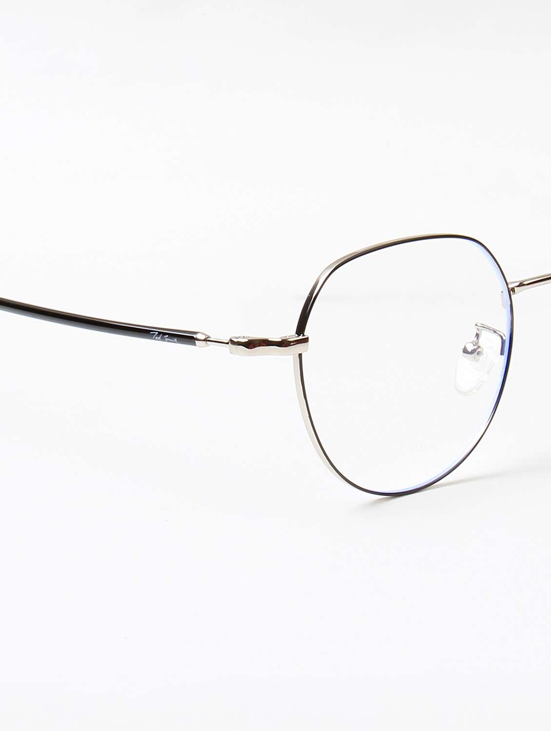 ted smith unisex metal round silver-black full rim frames - 22507700 -  Standard Image - 5