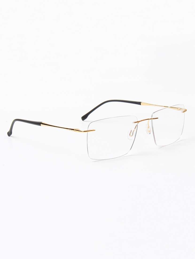 ted smith unisex titanium rectangle gold rimless frames - 22507703 -  Standard Image - 3