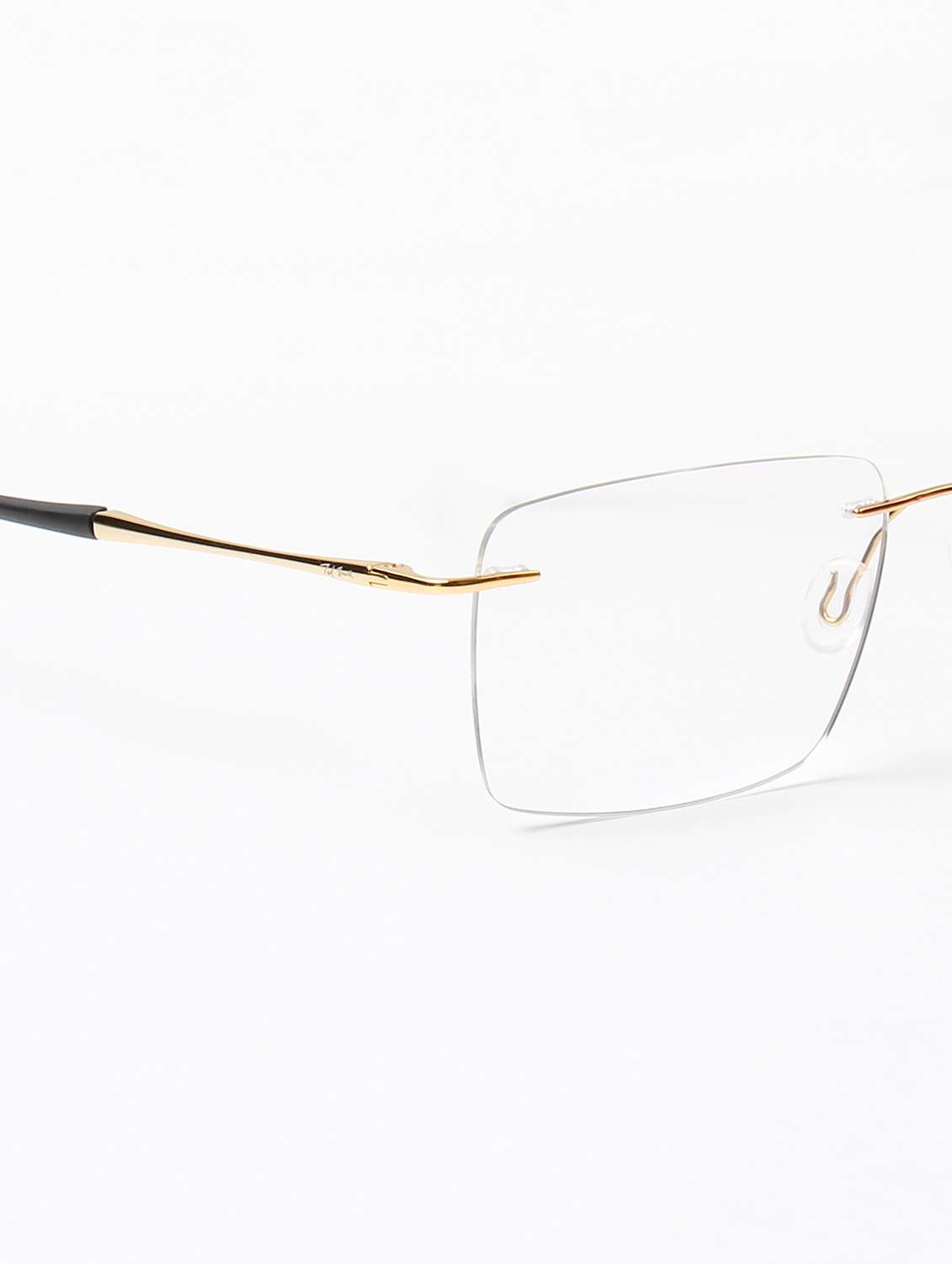 ted smith unisex titanium rectangle gold rimless frames - 22507703 -  Standard Image - 5