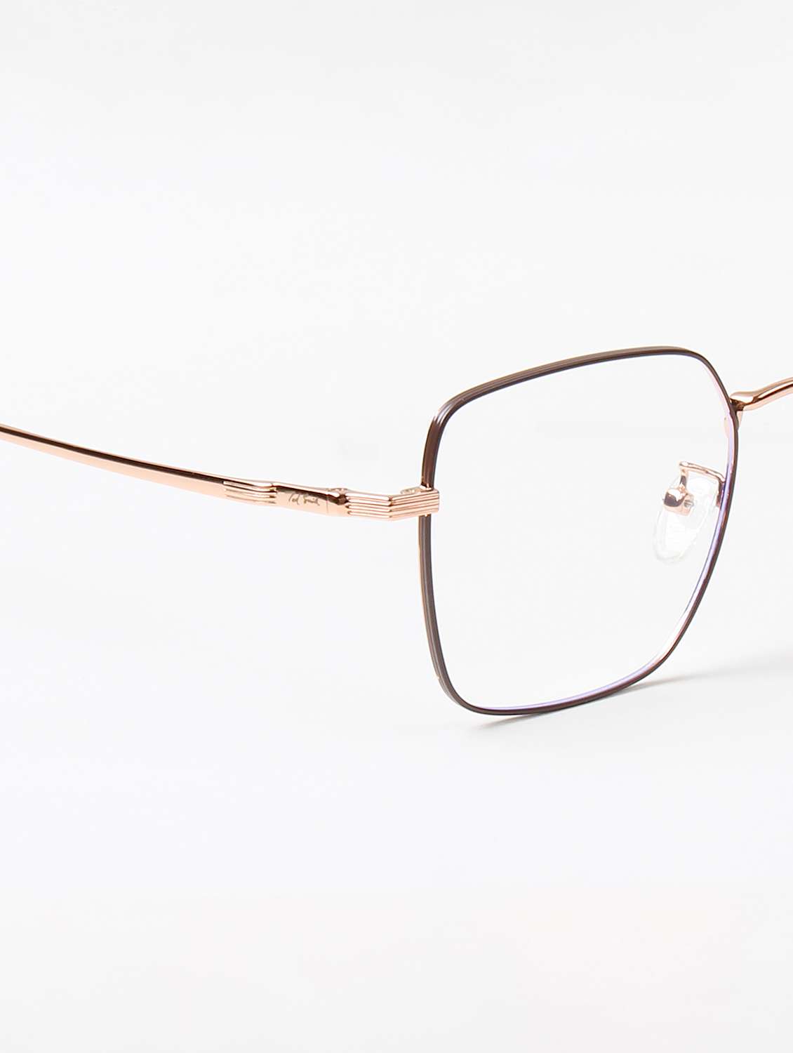 ted smith unisex metal square brown-gold full rim frames - 22507710 -  Standard Image - 5
