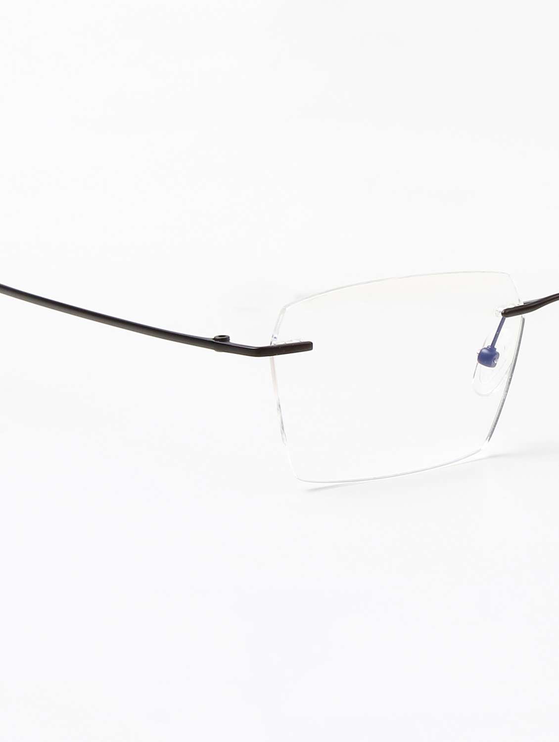 ted smith unisex titanium rectangle black rimless frames - 22507723 -  Standard Image - 5