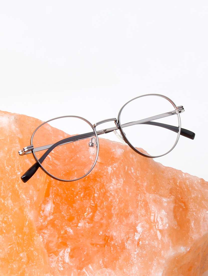 ted smith unisex titanium oval silver full rim frames