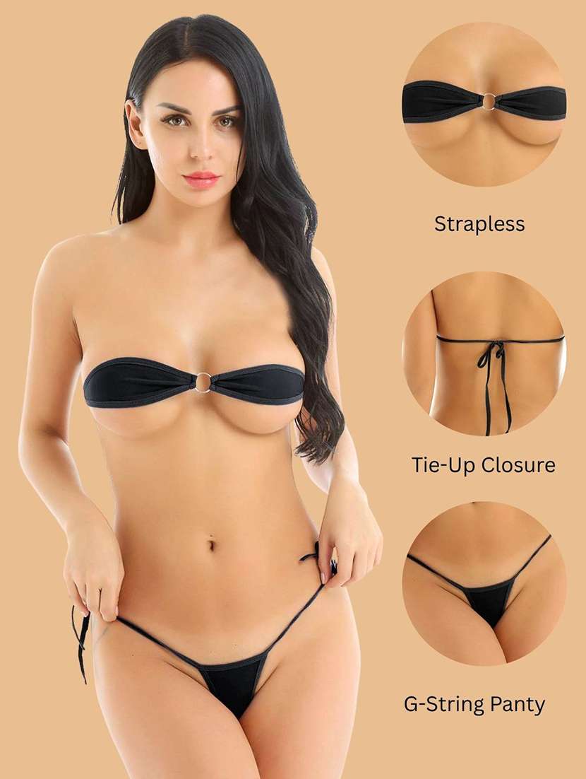 women solid bikini set - 22507761 -  Standard Image - 3