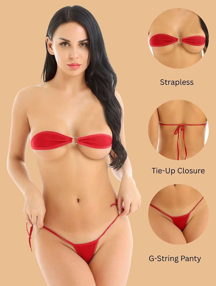 women solid bikini set - 22507764 -  Standard Image - 3