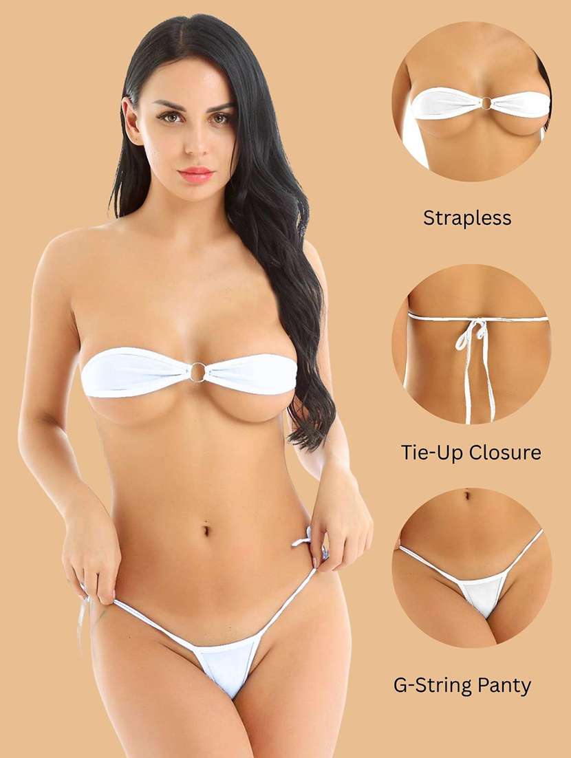women solid bikini set - 22507765 -  Standard Image - 3