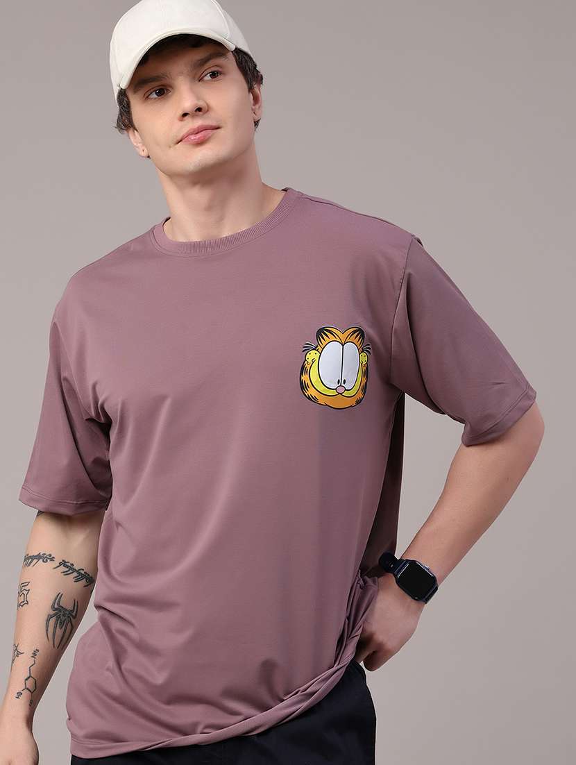 men printed short sleeve loose fit t-shirt
