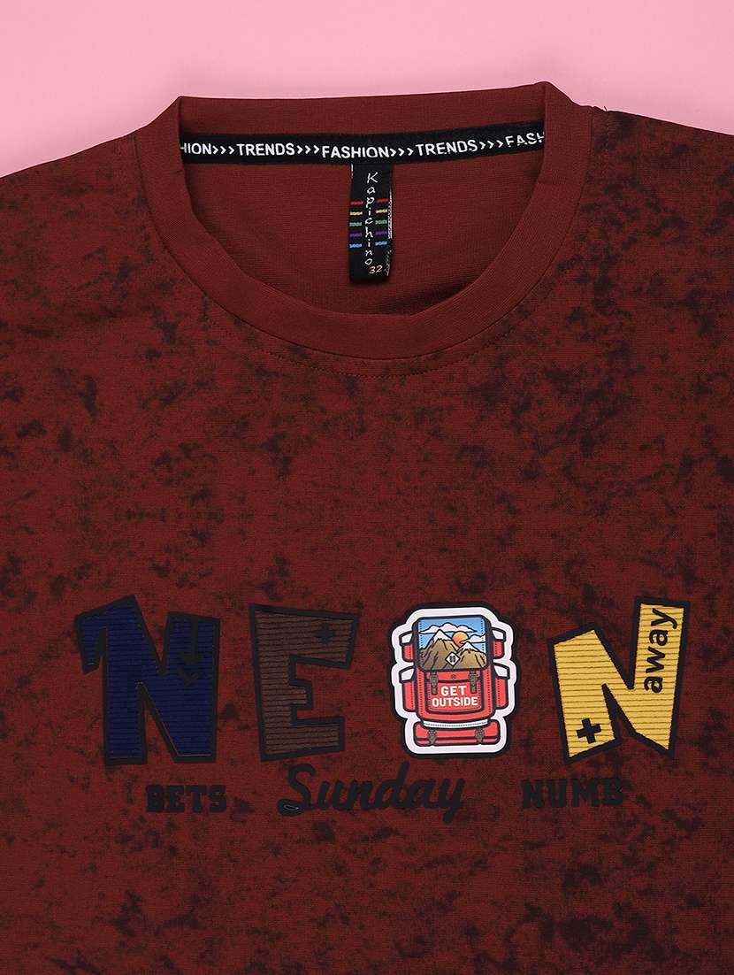 boys printed round neck regular fit t-shirt - 22507884 -  Standard Image - 3