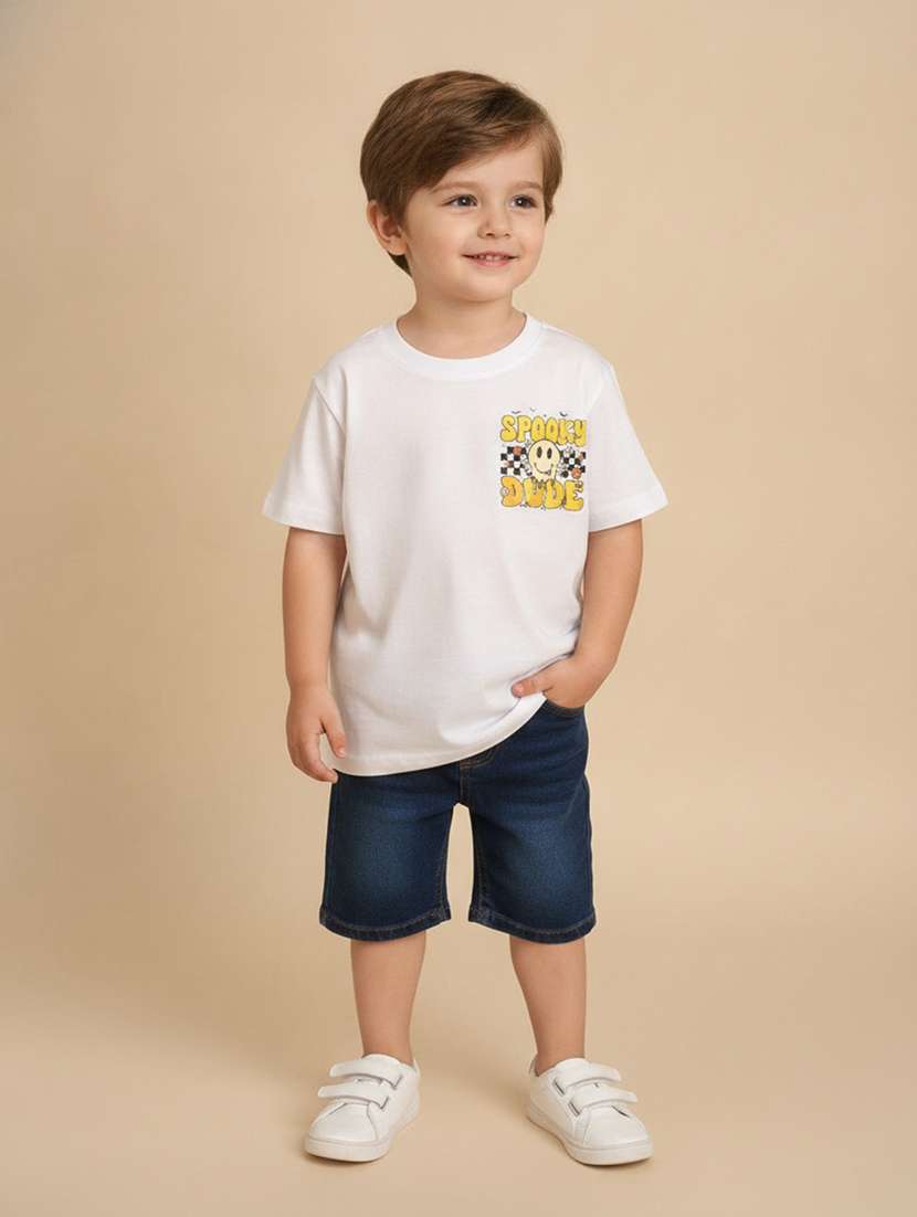 boys printed short sleeves regular fit t-shirt