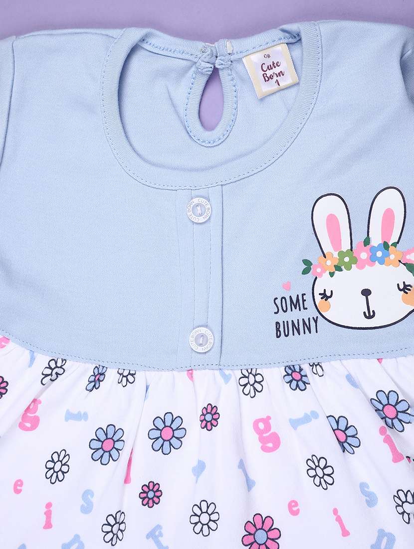 Girls Printed Long Sleeves Frock With Bloomer - 22508035 -  Standard Image - 3