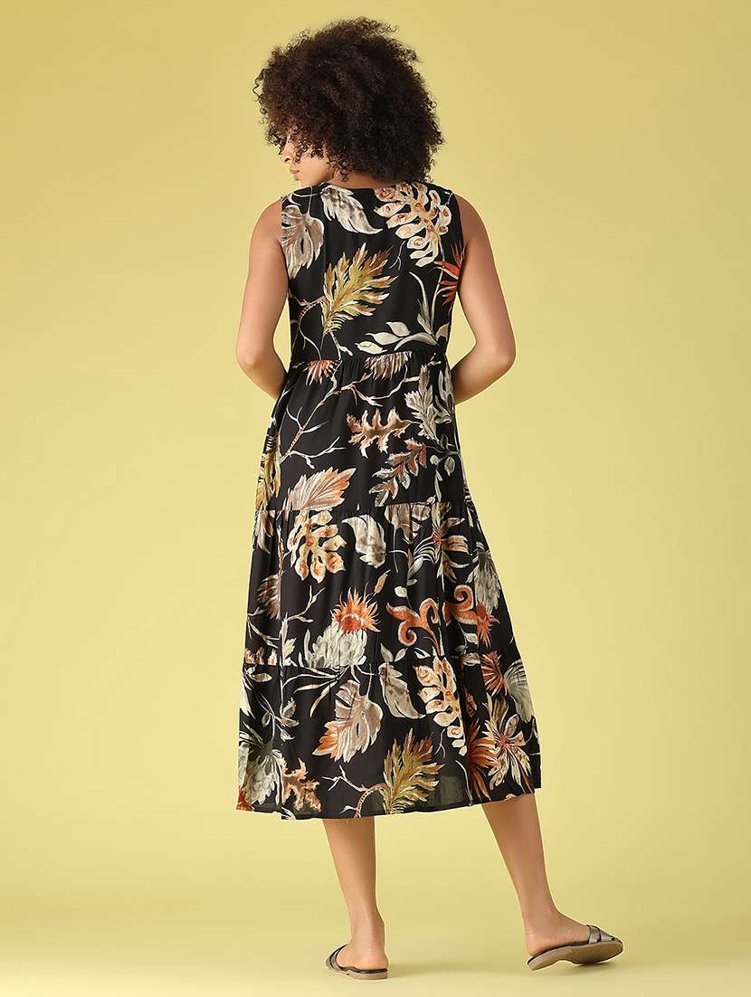 Women Printed Sleeveless Tiered Dress - 22508114 -  Standard Image - 5