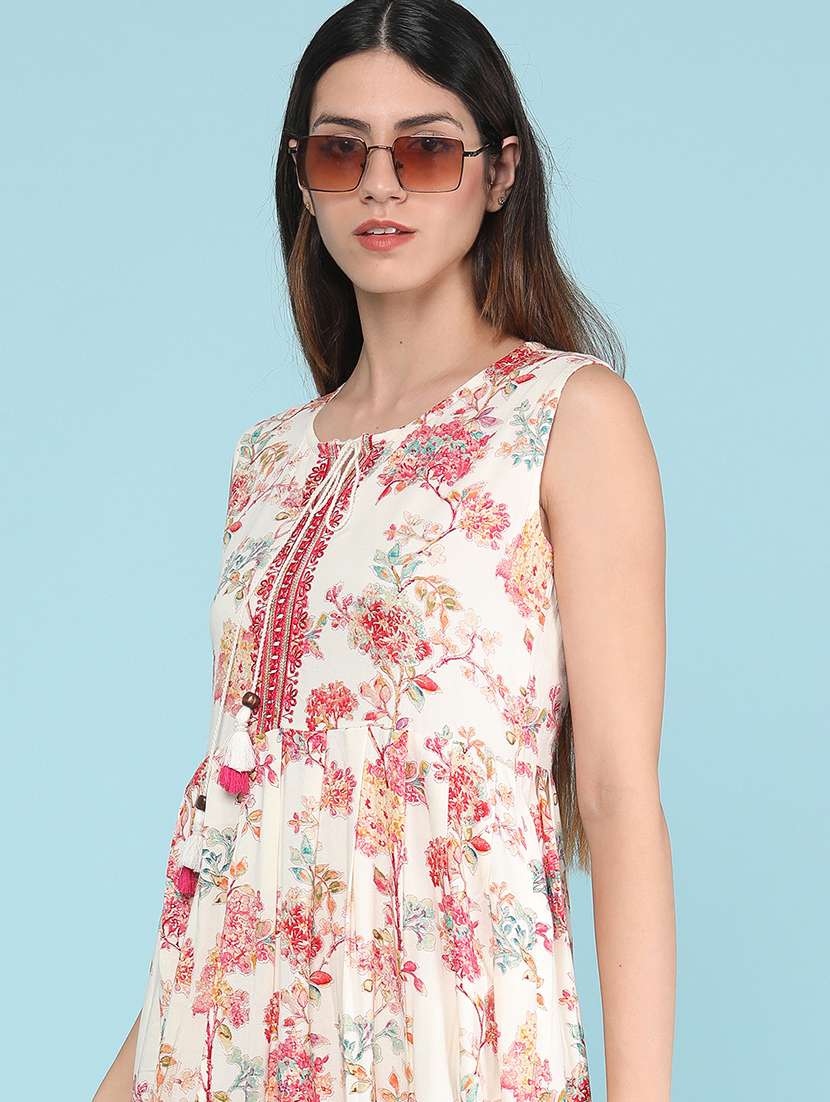 Women Printed Sleeveless A-line Dress - 22508121 -  Standard Image - 5