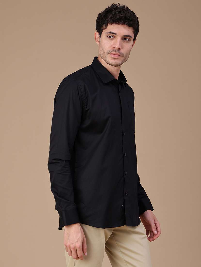 Men Solid Long Sleeves Regular Fit Casual Shirt - 22508317 -  Standard Image - 3