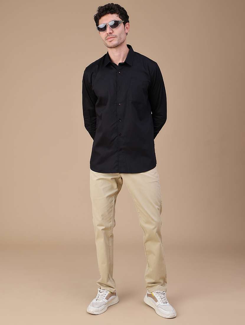 Men Solid Long Sleeves Regular Fit Casual Shirt - 22508317 -  Standard Image - 5