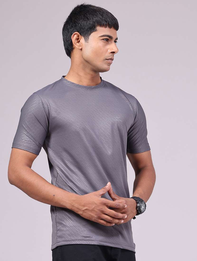 men textured short sleeve slim fit t-shirt - 22508401 -  Standard Image - 3