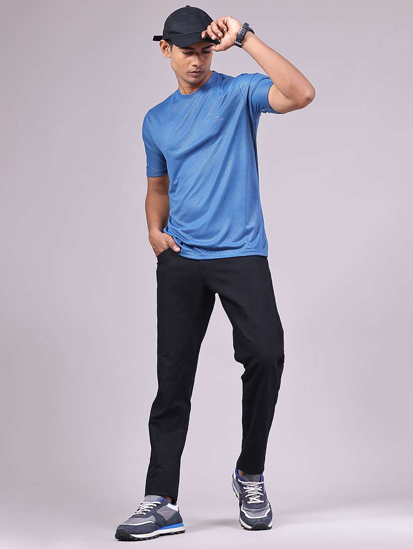 men textured short sleeve slim fit t-shirt - 22508402 -  Standard Image - 5