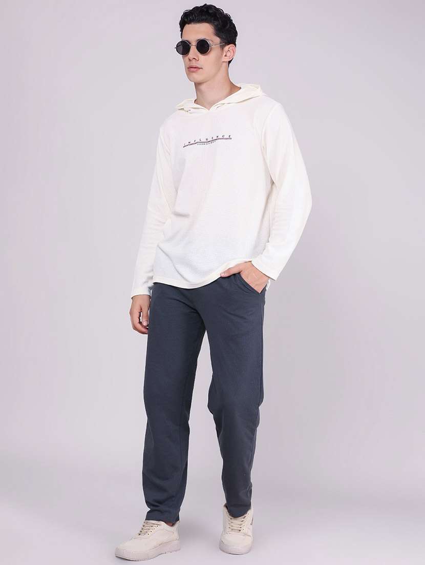 Men Typographic Long Sleeves Hooded T-shirt - 22508492 -  Standard Image - 5