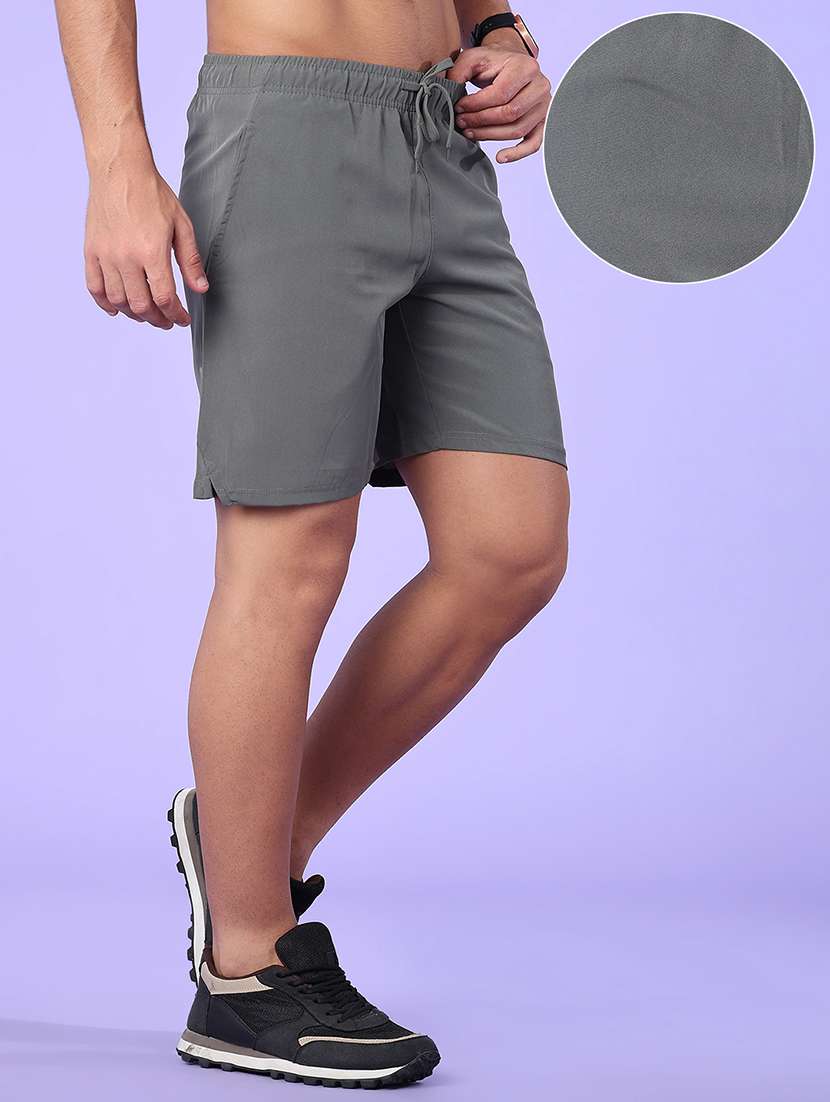 men solid mid rise regular fit sport shorts - 22508514 -  Standard Image - 3