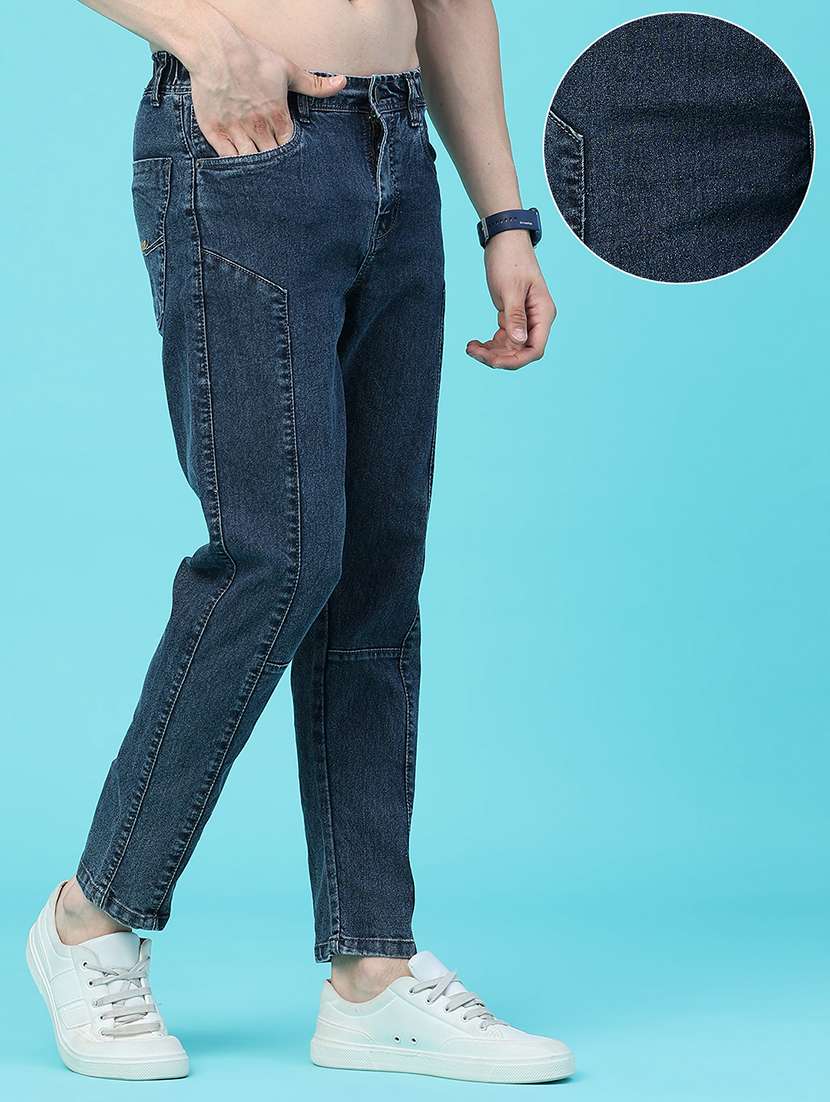 Men Plain Mid Rise Ankle Length Slim Fit Jeans - 22508622 -  Standard Image - 3