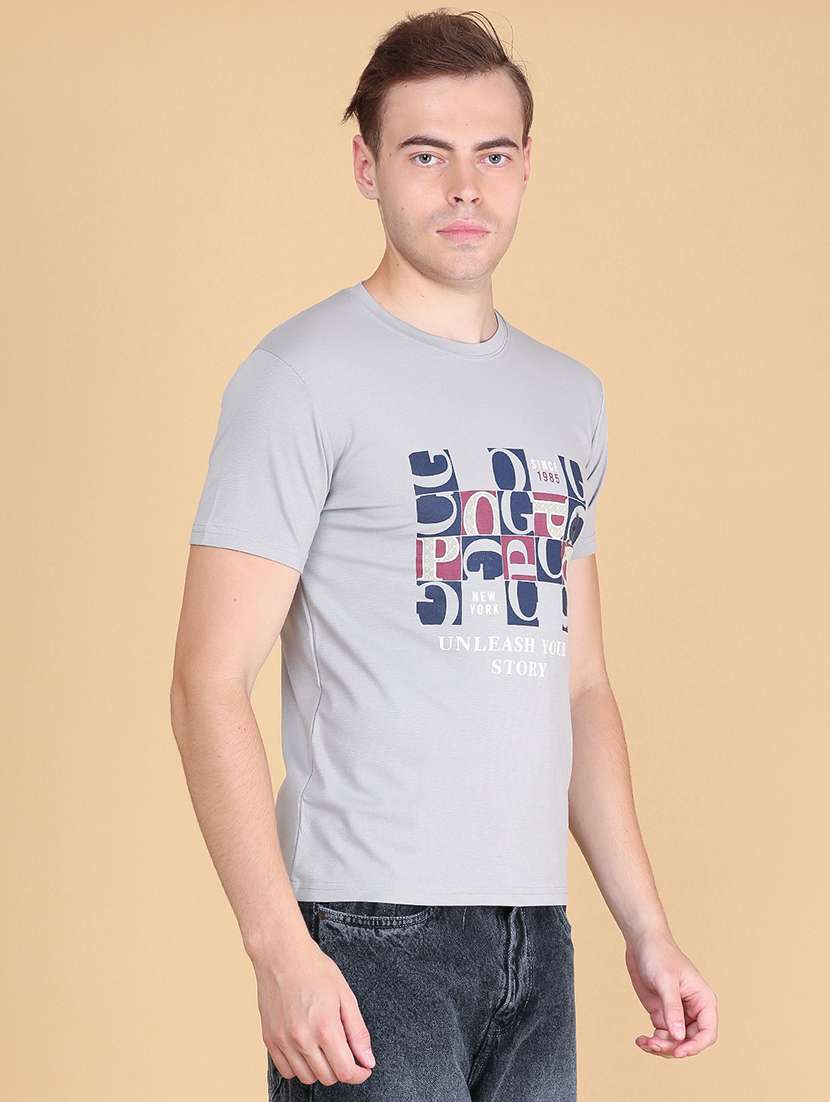 Men Printed Short Sleeves Slim Fit T-shirt - 22508641 -  Standard Image - 3